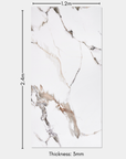 Borghini Calacatta Marble Bathroom Wall Panel - 240cmx120cm
