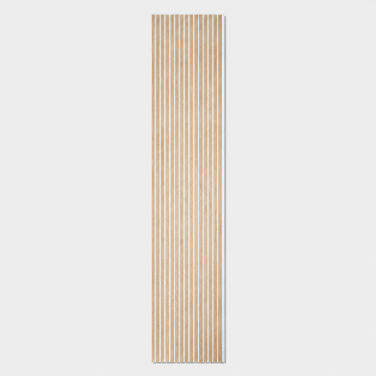 Natural Oak (White Felt) Acoustic Slat Wall Panel - 290cmx60cm