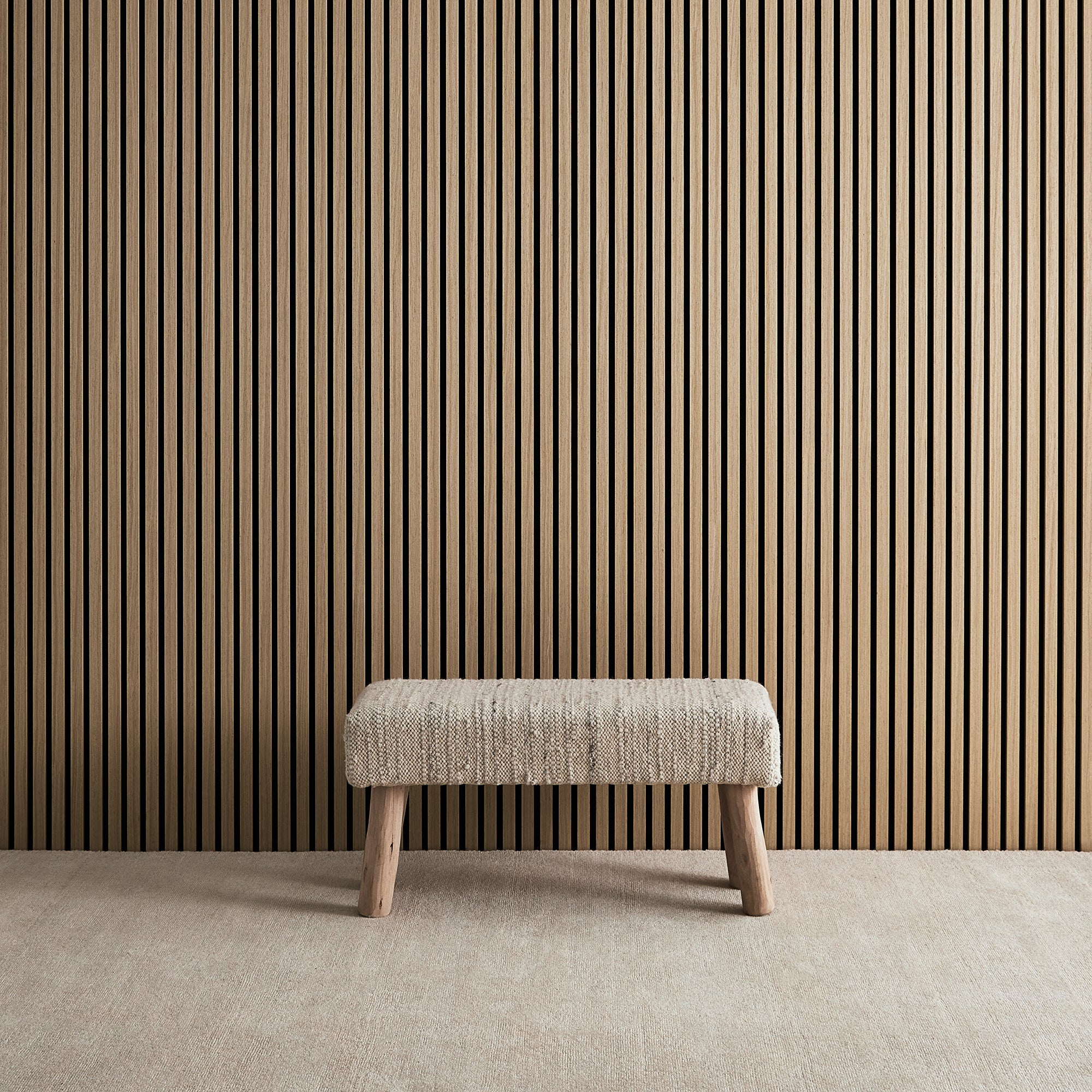 Natural Oak Acoustic Slat Wall Panel - 290cmx60cm