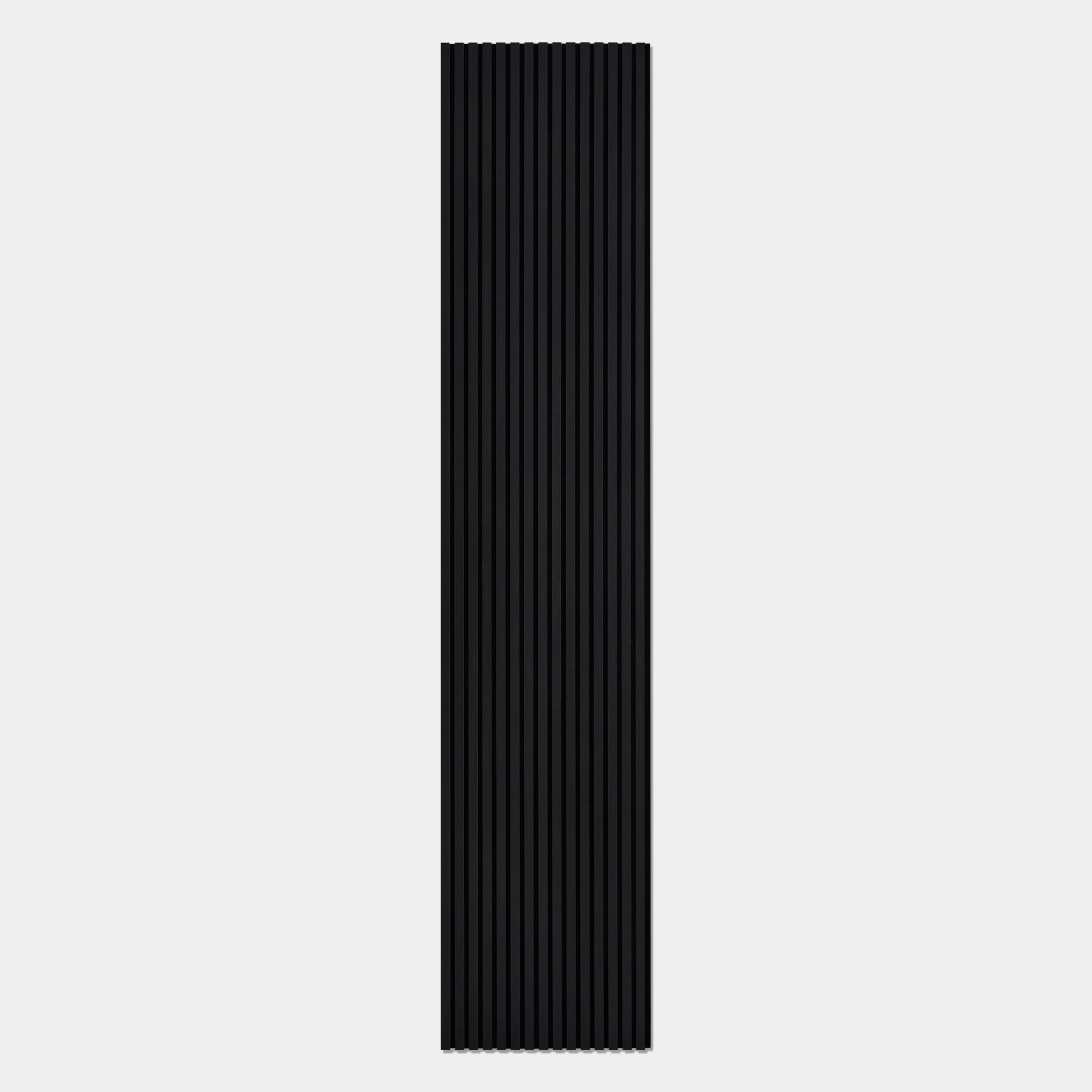 Midnight Black Acoustic Slat Wall Panel - 290cmx60cm