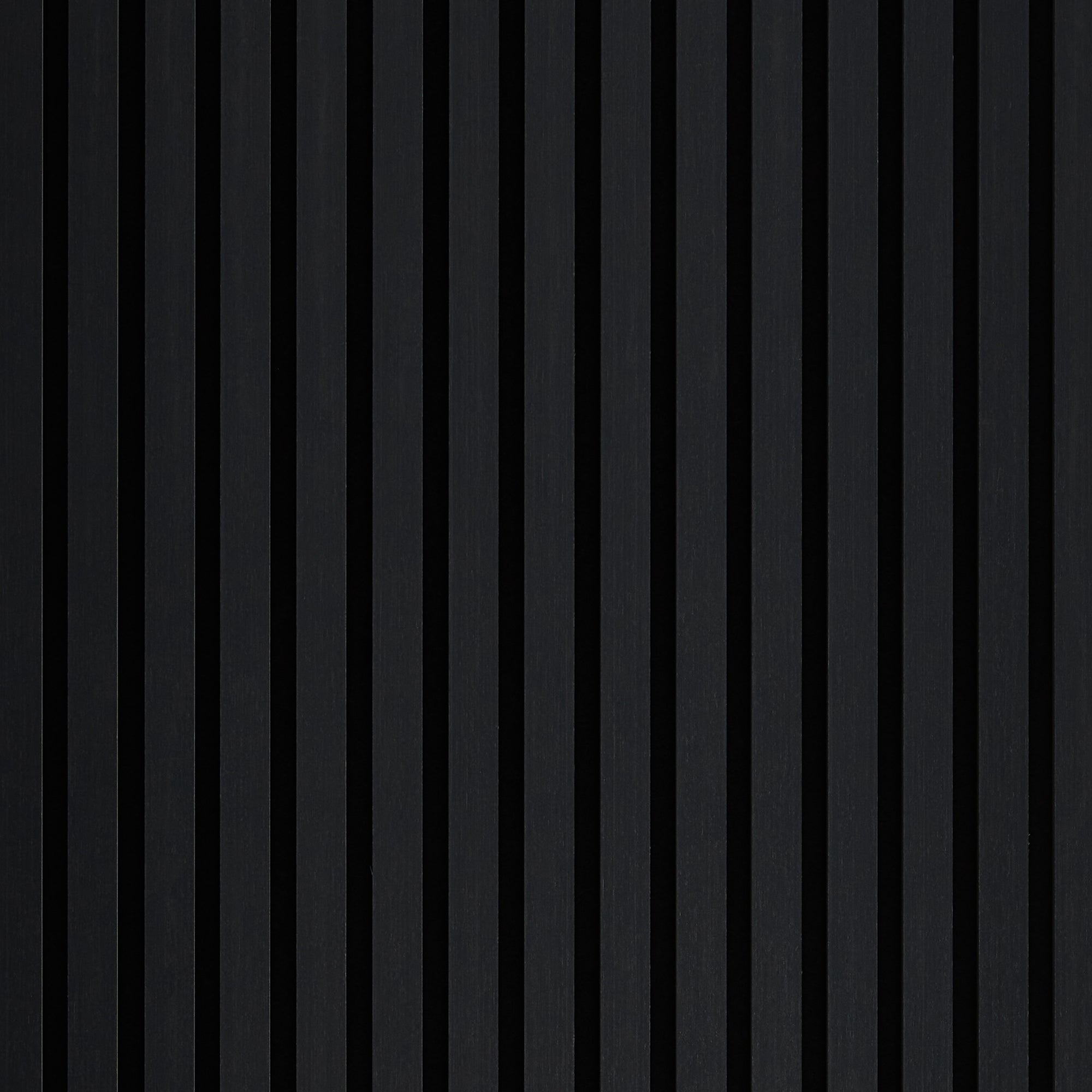 Midnight Black Acoustic Slat Wall Panel - 290cmx60cm
