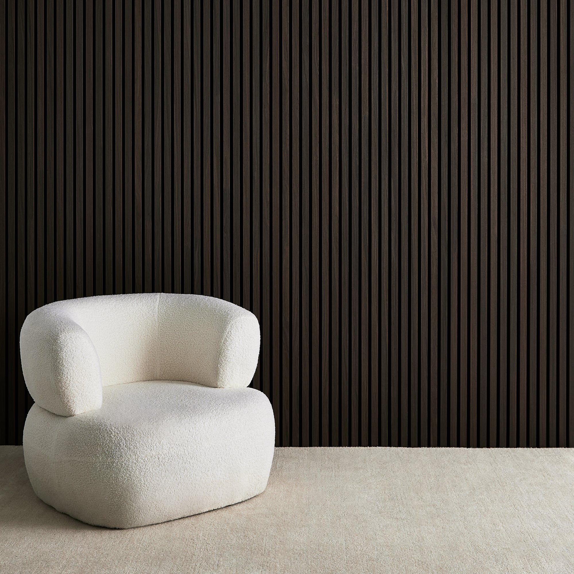 Walnut Acoustic Slat Wall Panel - 290cmx60cm