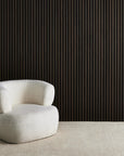 Walnut Acoustic Slat Wall Panel - 290cmx60cm