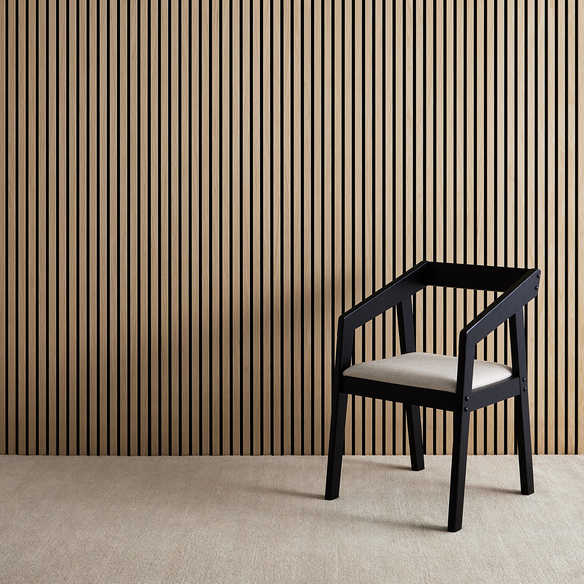 Light Oak Acoustic Slat Wall Panel - 290cmx60cm