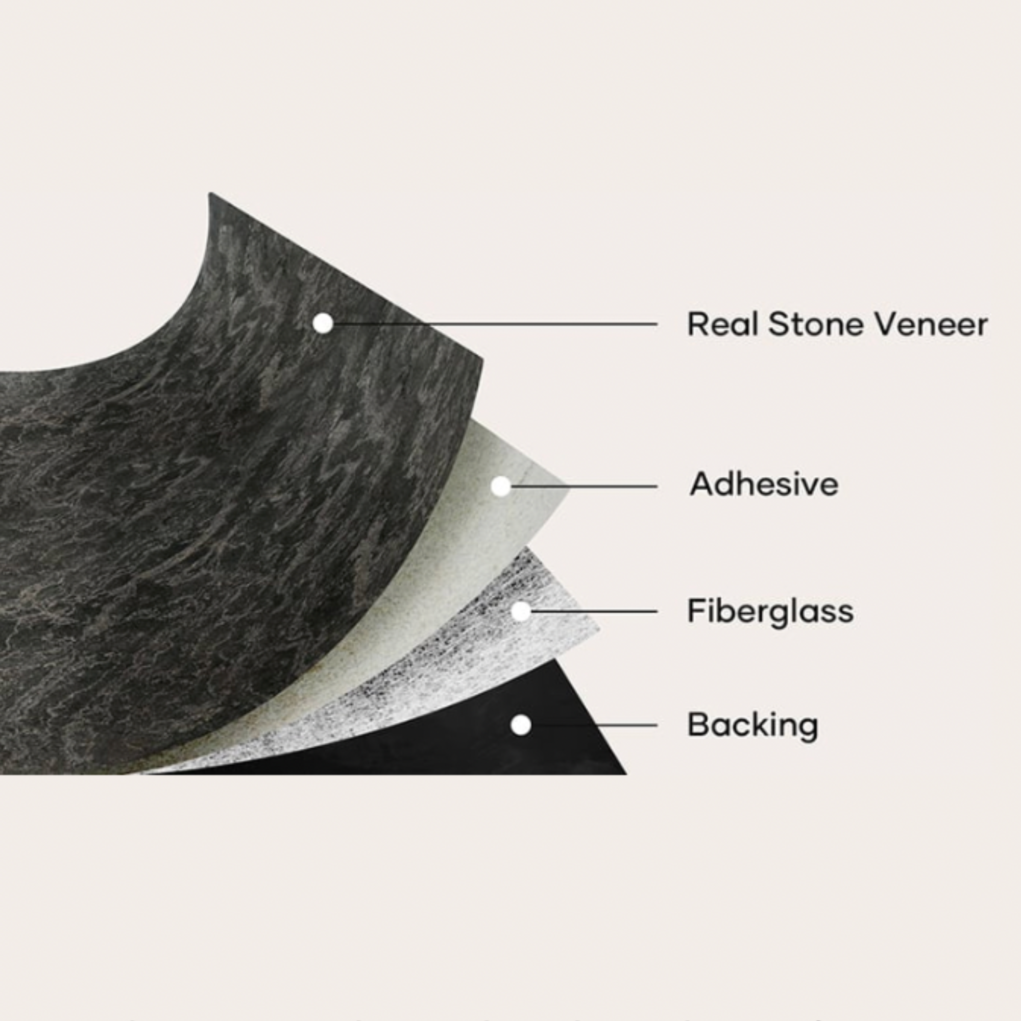 VeloStone™ Palissandro Natural Stone Wall Panel - 290cmx122cm