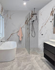 Golden Calacatta Marble Bathroom Wall Panel - 240cmx120cm