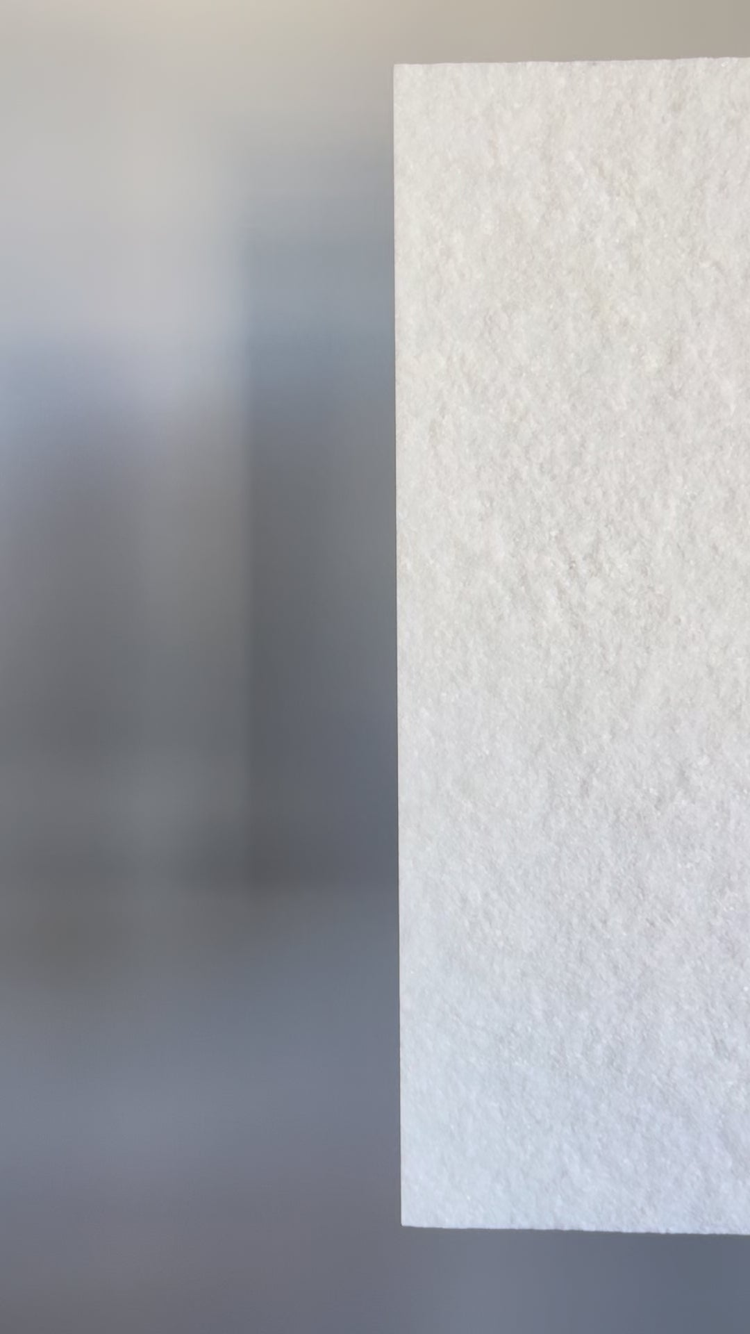 VeloStone™ Crystal White Flexible Natural Stone Wall Panel - 290cmx122cm
