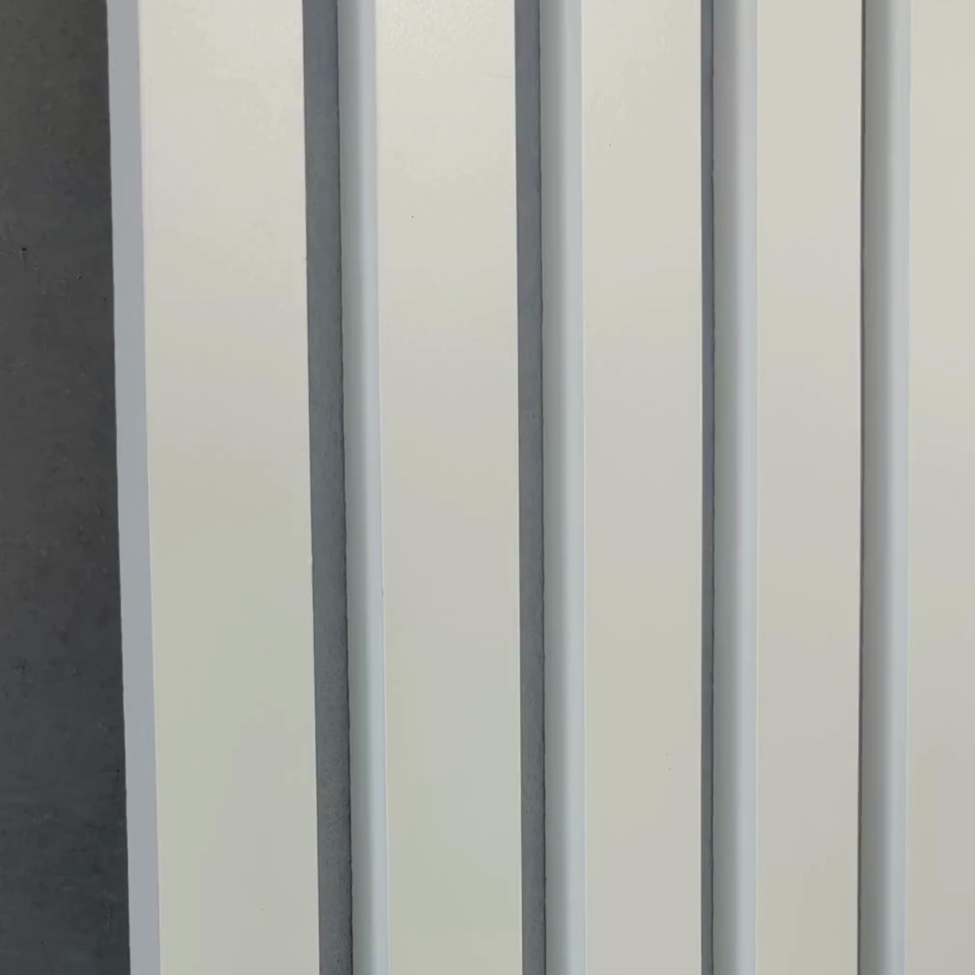 Frost White Acoustic Slat Wall Panel (White Felt) - 290cmx60cm