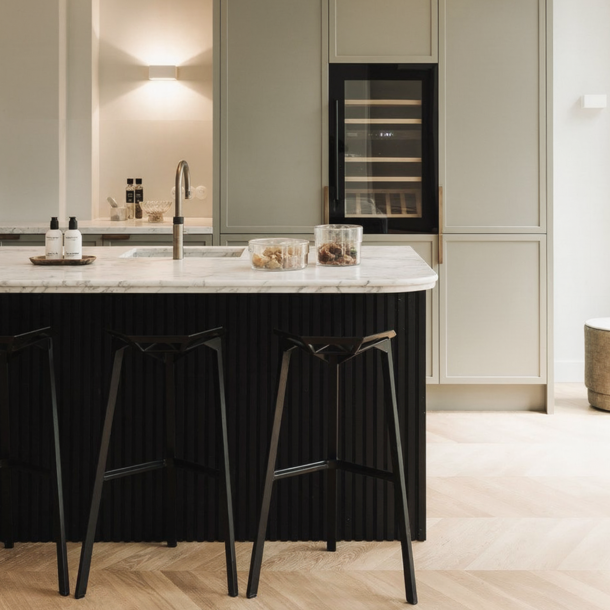 Midnight Black Acoustic Slat Wall Panel - 290cmx60cm