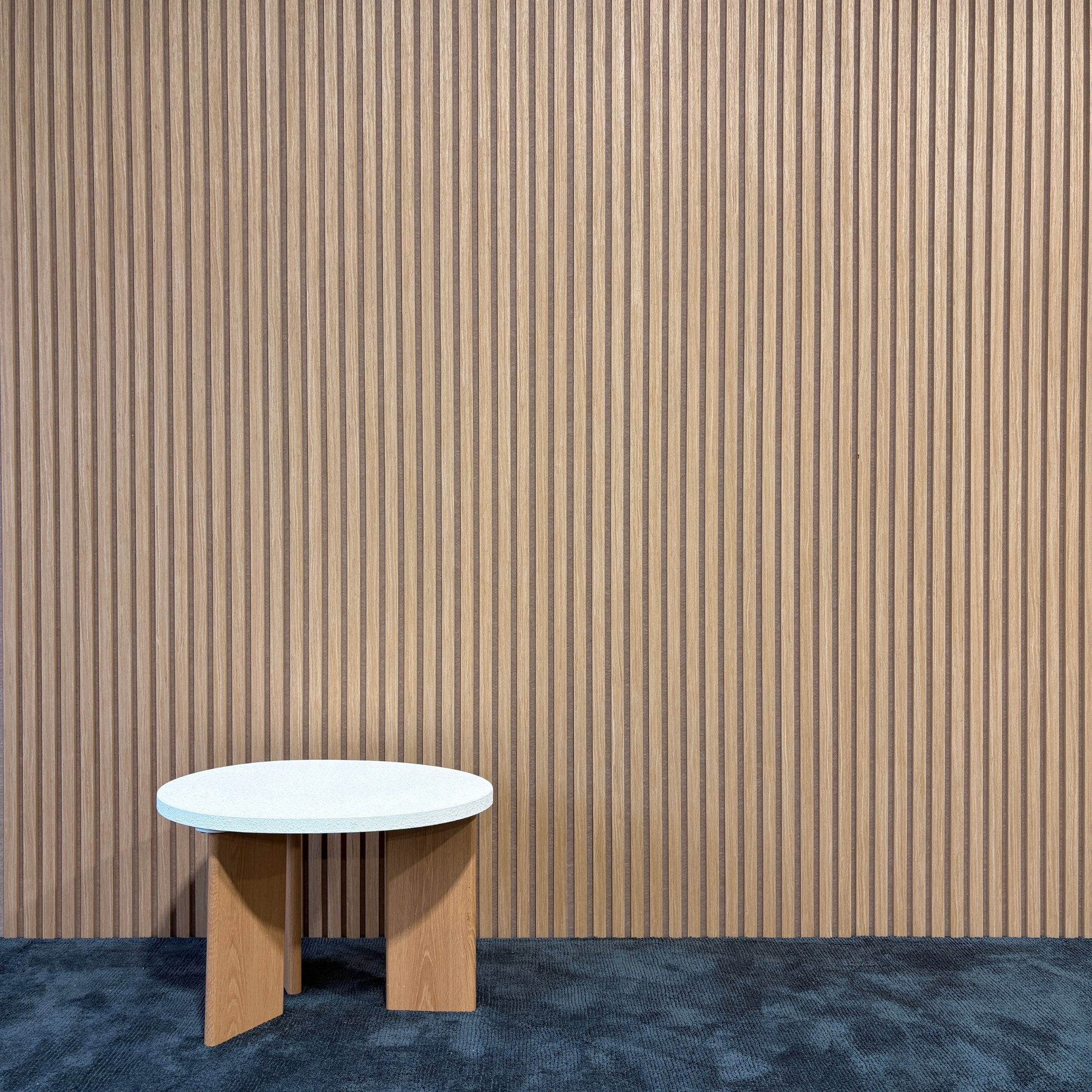 Blonde Oak Acoustic Slat Wall Panel (Beige Felt) - 290cm x 60cm