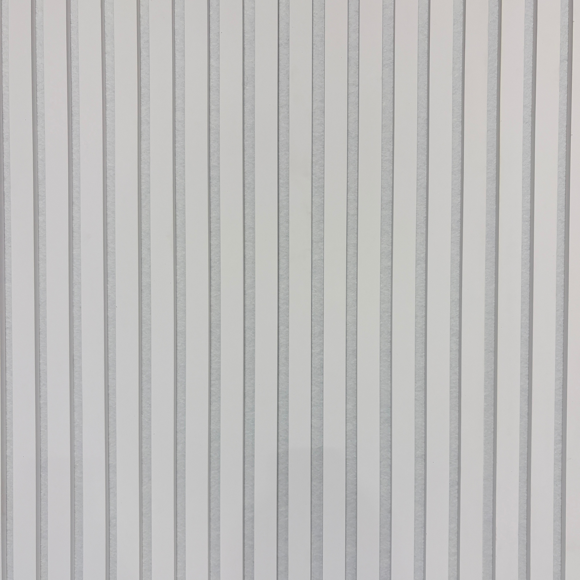 Frost White Acoustic Slat Wall Panel (White Felt) - 290cmx60cm