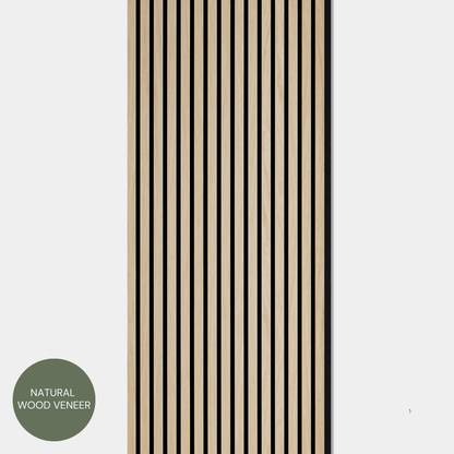 Natural Oak Acoustic Slat Wall Panel - 290cmx60cm