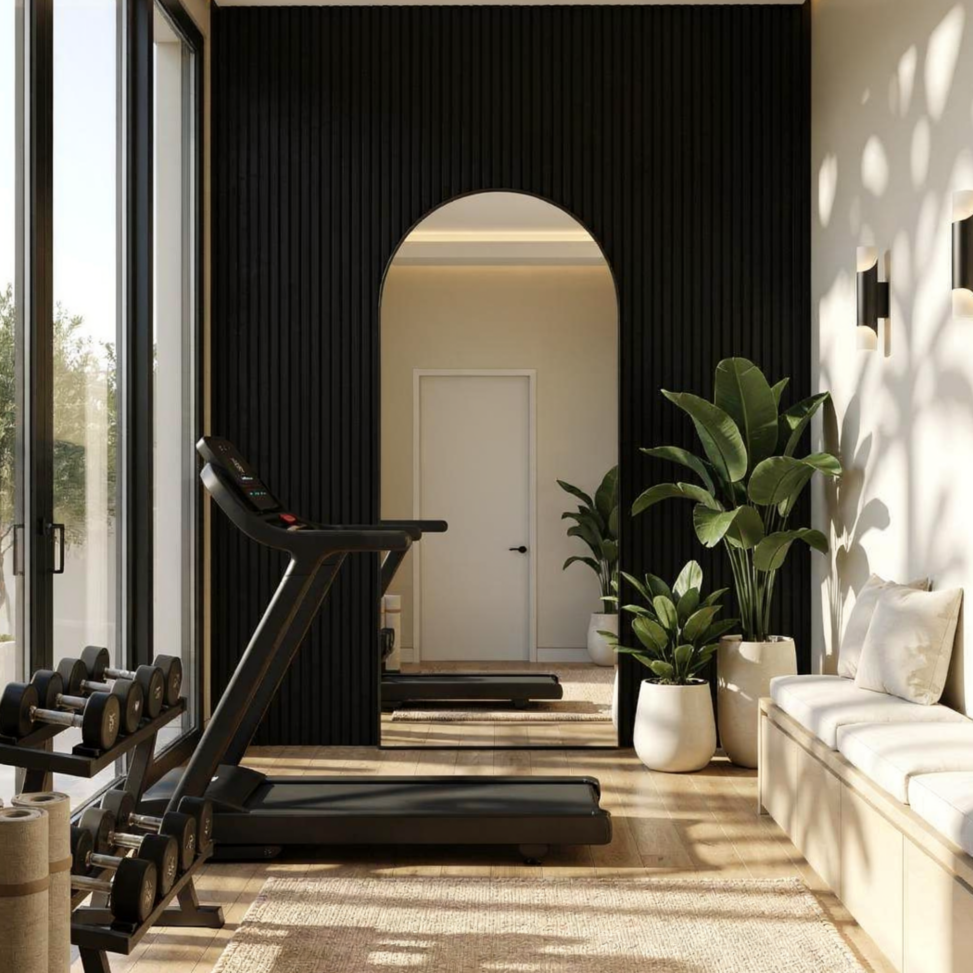 Midnight Black Acoustic Slat Wall Panel - 290cmx60cm