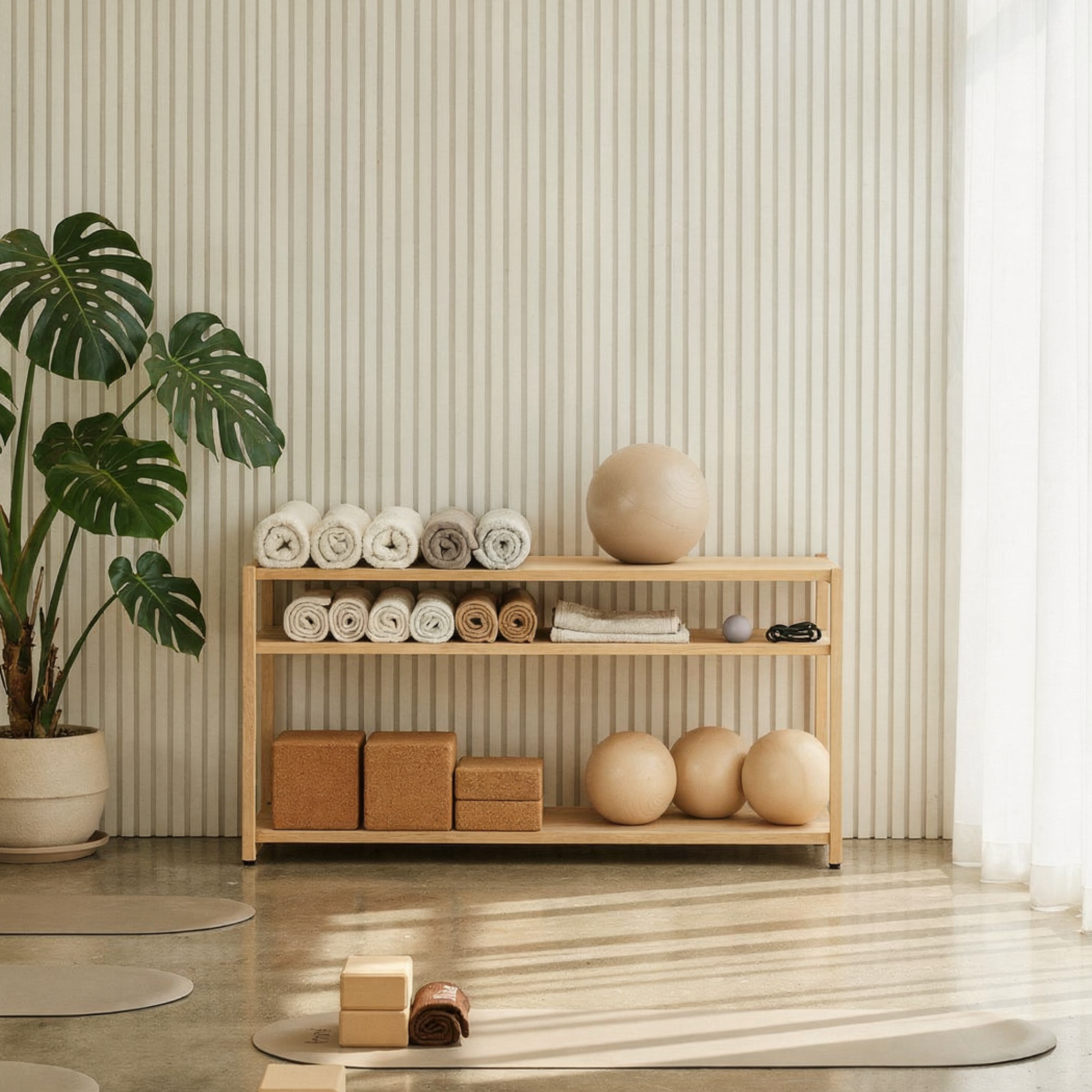 Frost White Acoustic Slat Wall Panel (White Felt) - 290cmx60cm