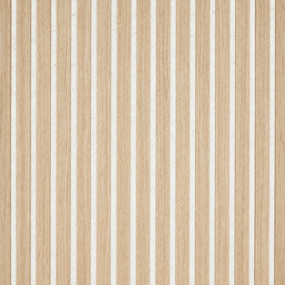 Natural Oak (White Felt) Acoustic Slat Wall Panel - 290cmx60cm