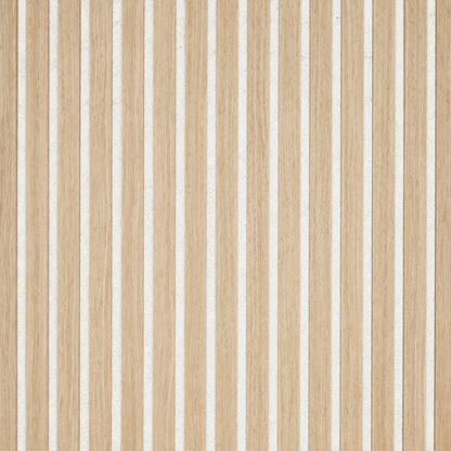 Natural Oak (White Felt) Acoustic Slat Wall Panel - 290cmx60cm