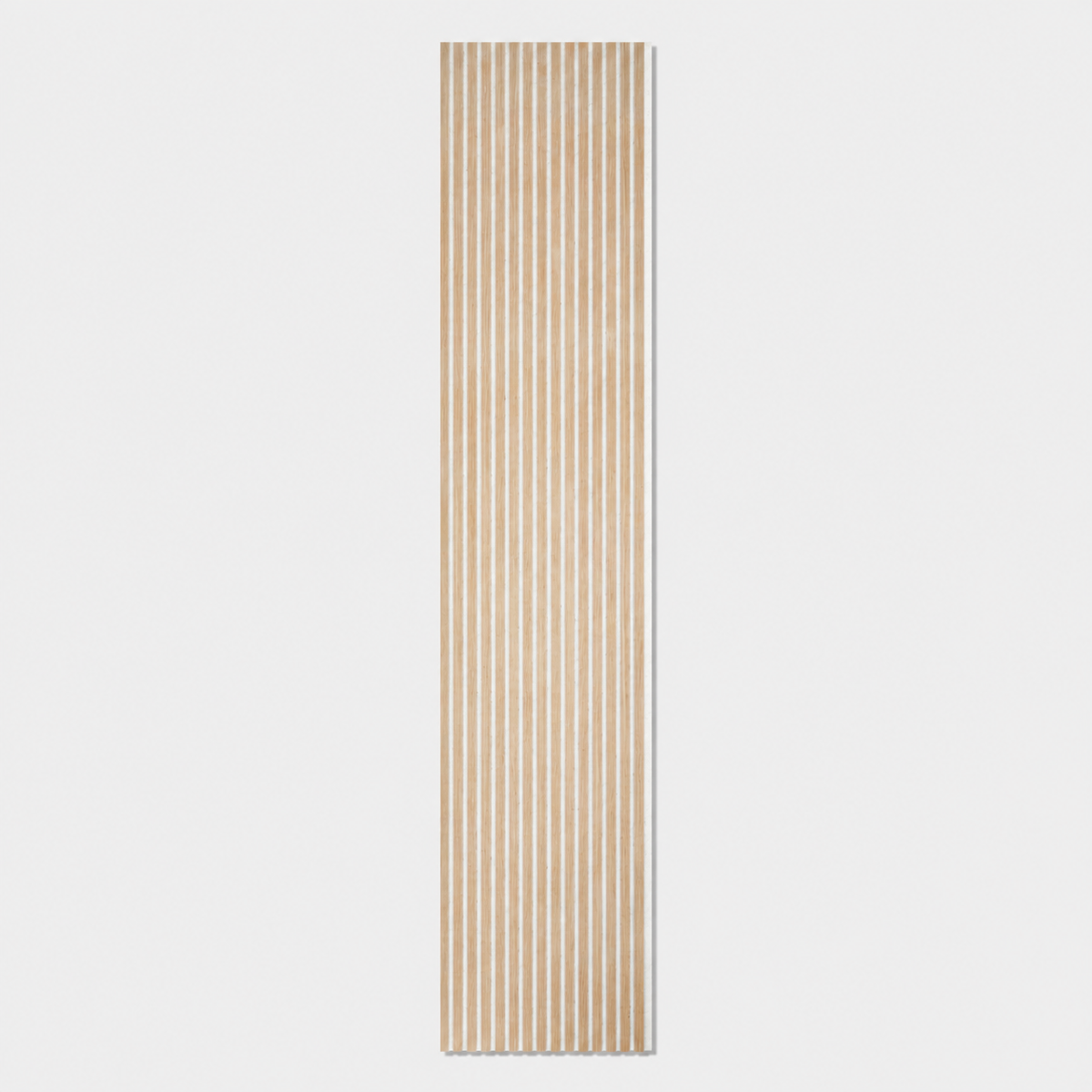 Natural Oak (White Felt) Acoustic Slat Wall Panel - 290cmx60cm