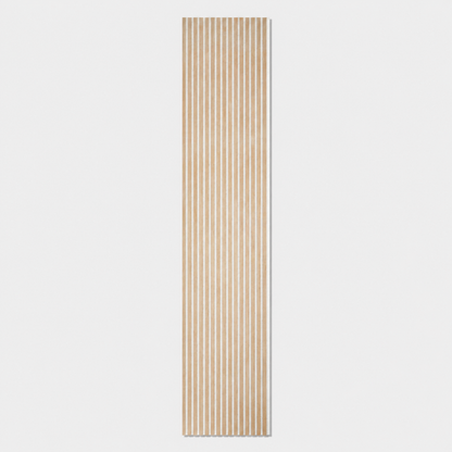 Natural Oak (White Felt) Acoustic Slat Wall Panel - 290cmx60cm