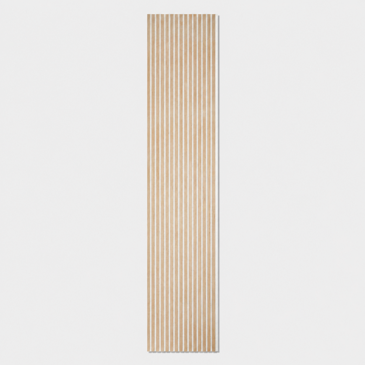 Natural Oak (White Felt) Acoustic Slat Wall Panel - 290cmx60cm