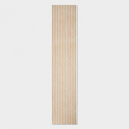 Natural Oak (White Felt) Acoustic Slat Wall Panel - 290cmx60cm