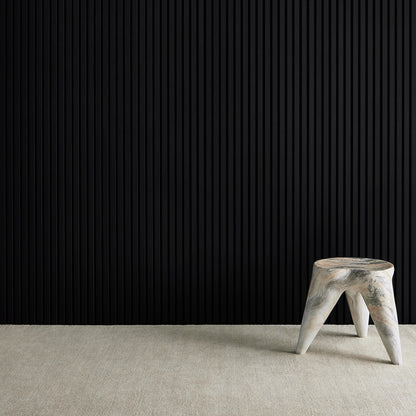 Midnight Black Acoustic Slat Wall Panel - 290cmx60cm