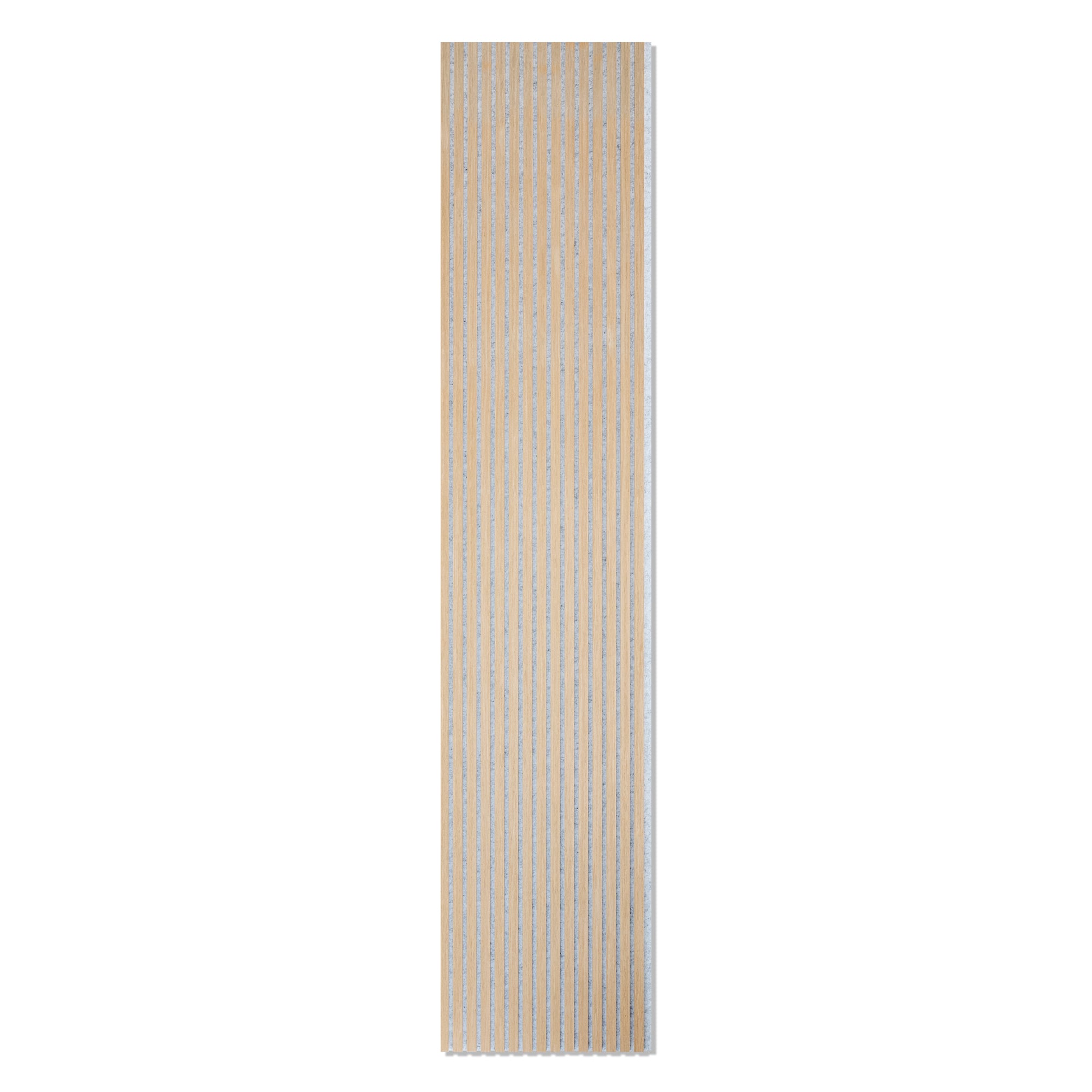 Natural Oak (Grey Felt) Acoustic Slat Wall Panel - 290cmx60cm