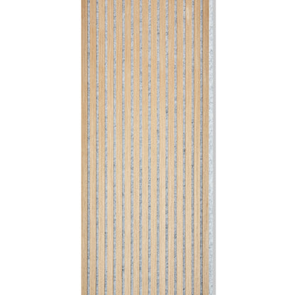 Natural Oak (Grey Felt) Acoustic Slat Wall Panel - 290cmx60cm