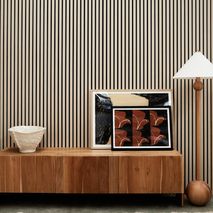 Light Oak Acoustic Slat Wall Panel - 290cmx60cm