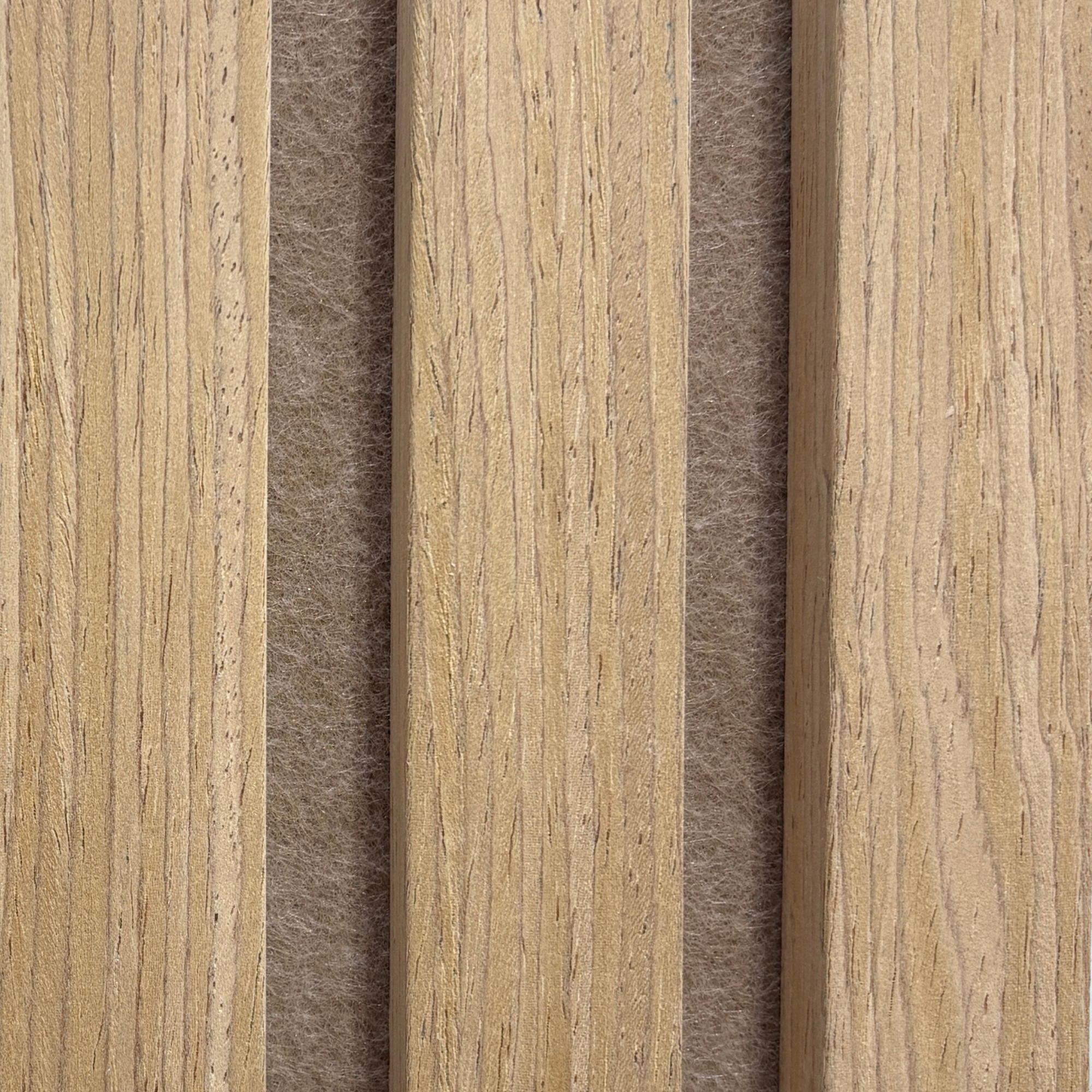 Blonde Oak Acoustic Slat Wall Panel (Beige Felt) - 290cm x 60cm