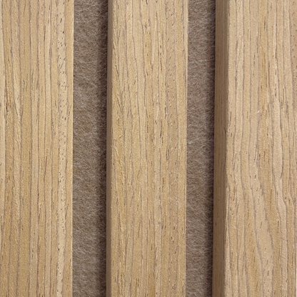 Blonde Oak Acoustic Slat Wall Panel (Beige Felt) - 290cm x 60cm