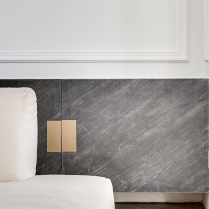 VeloStone™ Line Black Natural Stone Wall Panel - 290cmx122cm