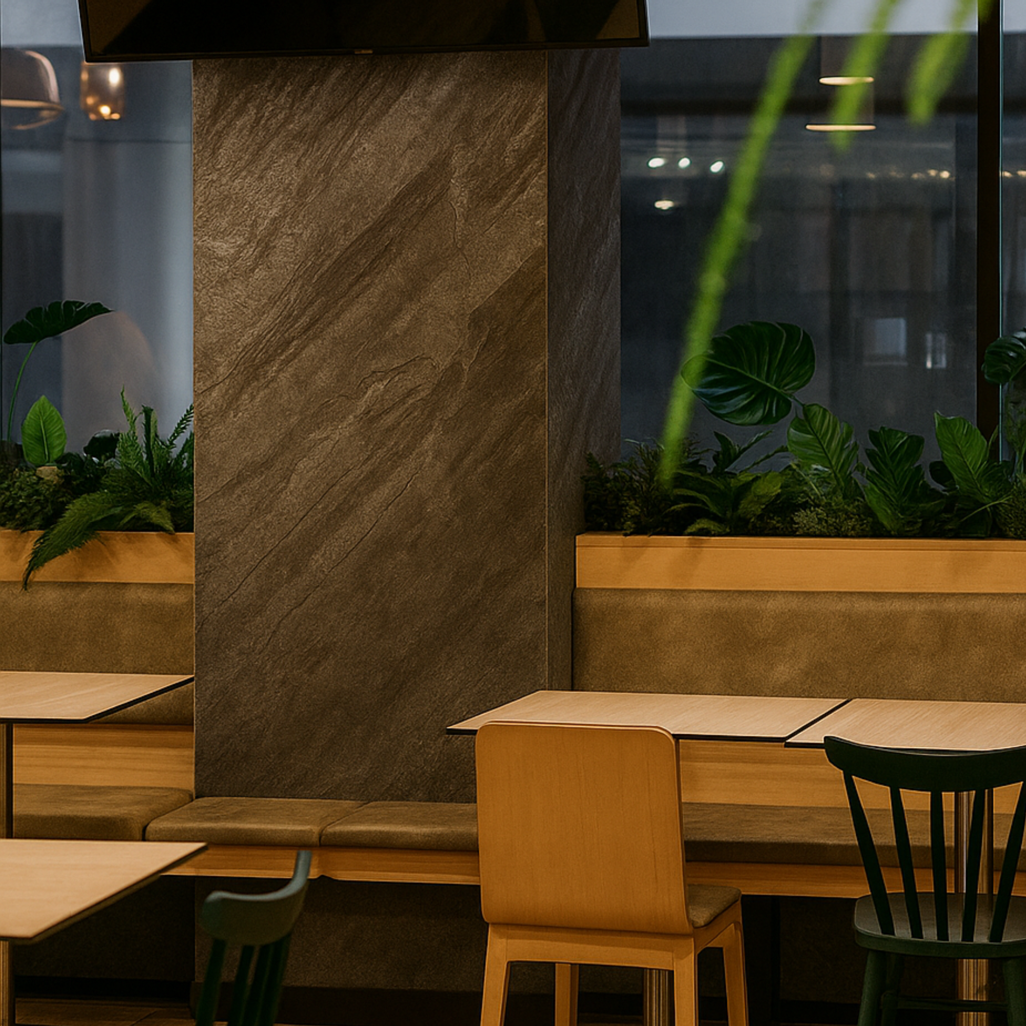 VeloStone™ Line Black Flexible Natural Stone Wall Panel