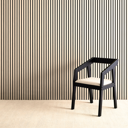 Light Oak Acoustic Slat Wall Panel - 290cmx60cm