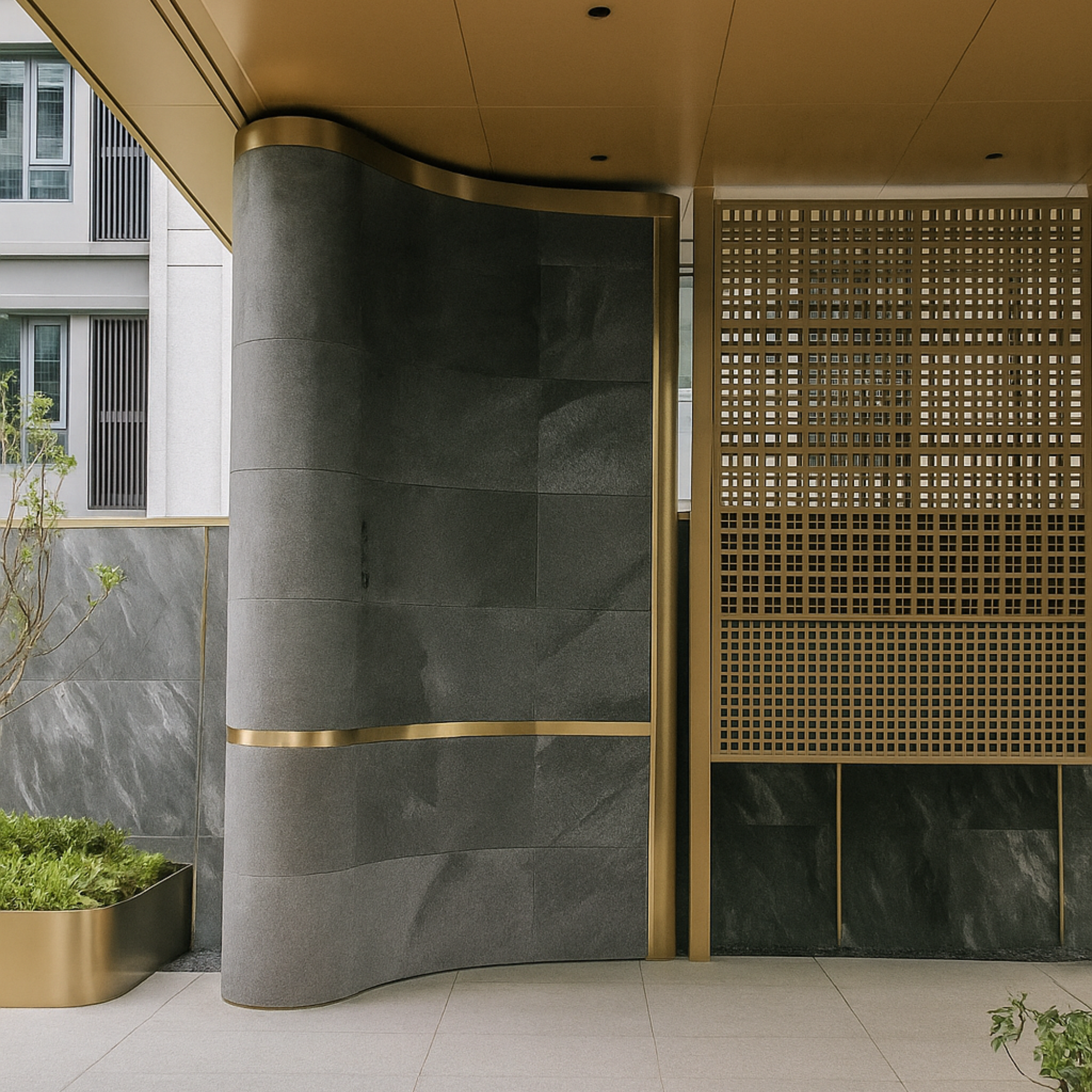 VeloStone™ Line Black Flexible Natural Stone Wall Panel