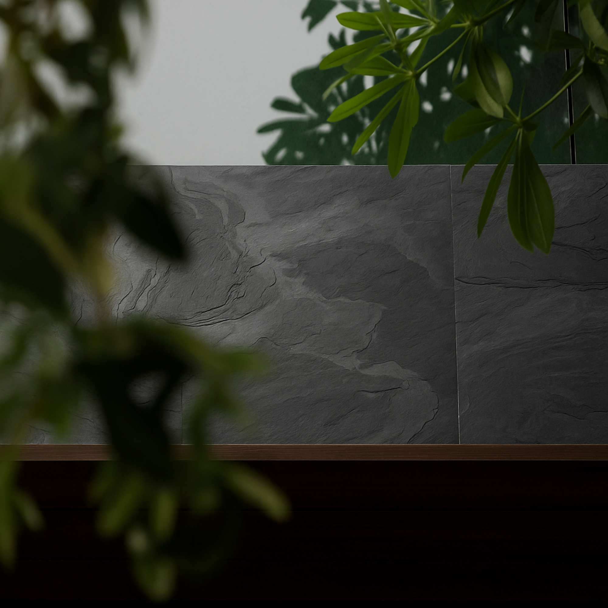 VeloStone™ Line Black Flexible Natural Stone Wall Panel