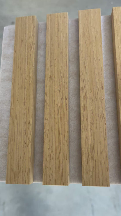 Blonde Oak Acoustic Slat Wall Panel (Light Beige Felt) - 290cm x 60cm